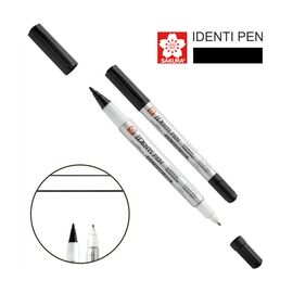 Маркер Sakura перманентный IDENTI PEN, двухсторонний, 0,4/1 мм, Черный (084511362581)