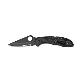 Ніж Spyderco Delica 4 Plain/Serrated, Black Blade (C11PSBBK)
