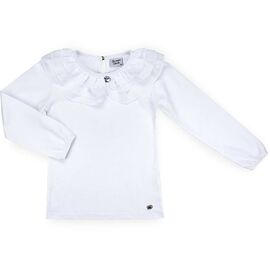 Кофта Breeze з шифоновою оборкою (9281-140G-white)