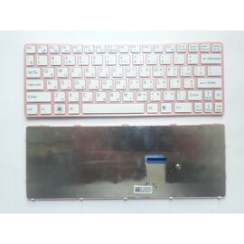 Клавіатура ноутбука Sony SVE11 (E11 Series) белая с розовой рамкой UA (A43641)