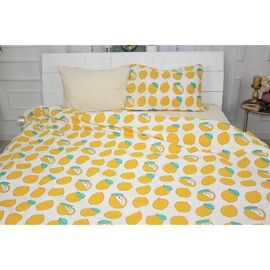 Постельное белье MirSon Бязь Ranforce Elite 17-0531 Striped Lemon Евро (2200004678375)