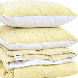 Одеяло MirSon Набор пуховый №2105 Bio-Beige Зима 90% пух одеяло 200х220 + подушки 50х70 2 шт упругая (2200003023053)