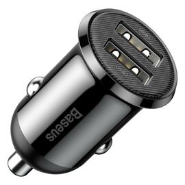 Зарядное устройство Baseus Grain Pro Car Charger (Dual USB 4.8A ) USB Black (CCALLP-01)