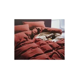 Постільна білизна ШЕМ Теракотовий НЕМР Котон односпальний 150х215 (060КПцегла)