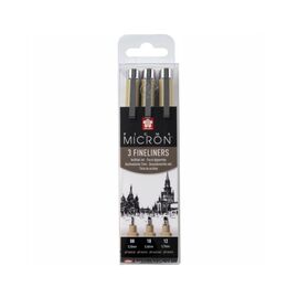 Лайнер Sakura Набор Pigma Micron 3 шт (08-10-12) Черный (8712079459512)