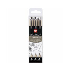 Лайнер Sakura Набір Pigma Micron 3 шт (0.2-0.4-0.8) Чорний (8710141132417)