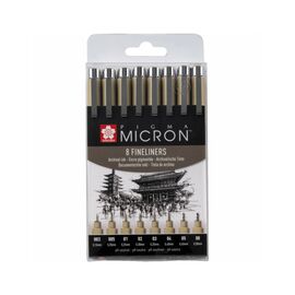 Лайнер Sakura Набор Pigma Micron 8 шт, Черный (8712079459536)
