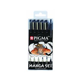 Лайнер Sakura Набор лайнеров для манга MANGA PIGMA TOOL SET, 6 шт (8712079397609)