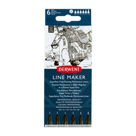 Лайнер Derwent набор Line Maker Black 6 шт, черные (5028252595803)
