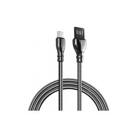 Дата кабель USB 2.0 AM to Micro 5P 1.0m metal spring black ColorWay (CW-CBUM014-BK)