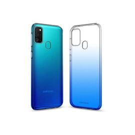 Чохол до моб. телефона MakeFuture Samsung A21s Gradient (Clear TPU) Blue (MCG-SA21SBL)