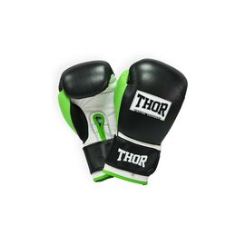 Боксерские перчатки Thor Typhoon 10oz Black/Green/White (8027/01(Leather) B/GR/W 10 oz.)