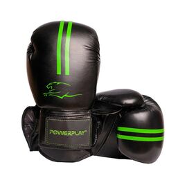 Боксерские перчатки PowerPlay 3016 12oz Black/Green (PP_3016_12oz_Black/Green)