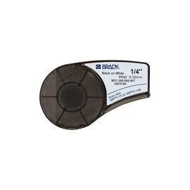 Лента для принтера этикеток Brady M21-250-595-WT, vinyl, 6.35mm/6.4m. Black on White (M21-250-595-WT)