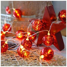 Гірлянда ColorWay Світлодіодна Christmas lights ball 6 см 10 LED 1.5 м USB Red (CW-MC-LB10U)