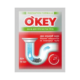 Средство для прочистки труб O'KEY для горячей воды 70 г (4820049381665)