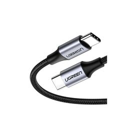 Дата кабель Type-C - Type-C 1.0m US261 3A Alum. Braid Gray\Black Ugreen (50150)