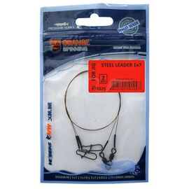Поводок Ukrspin Orange Spinning сталь AFW 1x7 20см 7кг(15lb)/0.28мм (2шт/уп) (1590.00.14)