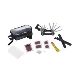 Велосумка нарамная Bravvos KL-9812C + мультитул, лопатки, латки, клей (BIB-013)