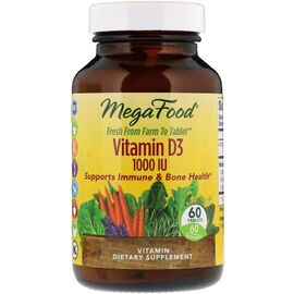 Витамин MegaFood Витамин D3 1000 IU, Vitamin D3, 60 таблеток (MGF10114)