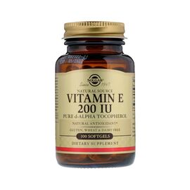 Вітамін Solgar Вітамін E, 200 МE, Vitamin E 200 IU, 100 желатинових капсул (SOL-03481)
