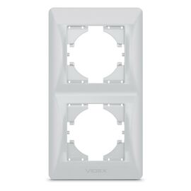 Рамка Videx BINERA срібний шовк 2 пости (VF-BNFR2V-SS)