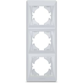 Рамка Videx BINERA срібний шовк 3 поста (VF-BNFR3V-SS)