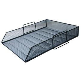 Лоток для бумаг Buromax горизонтальный, металлический, черный (BM.6254-01)