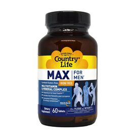 Мультивітамін Country Life Мультивітаміни і Мінерали для Чоловіків, Max for Men, 60 таб (CLF8135)