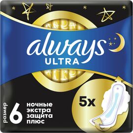 Гигиенические прокладки Always Ultra Secure Night Extra размер 6 5 шт. (8006540001820)