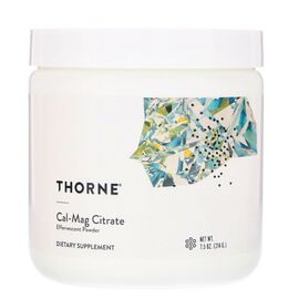 Вітамінно-мінеральний комплекс Thorne Research Кальцій і Магній, Cal-Mag Citrate, Effervescent Powder, 214 (THR-22202)