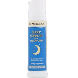 Аминокислота Dr. Mercola Поддержка сна с Мелатонином, спрей с малиновым вкусом, (MCL-01197)