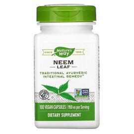 Травы Nature's Way Лист нима 950 мг, Neem Leaf, 100 вегетарианских капсул (NWY15120)
