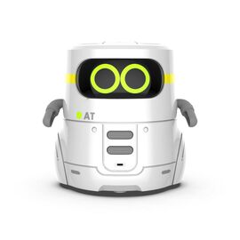 Интерактивная игрушка AT-Robot Умный робот с сенсорным управлением и обучающими карт белый (AT002-01-UKR)