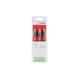 Кабель мультимедийный jack 3.5мм-M/RCA-Mx2 1M,PORTABLE,BLACK,GOLD Belkin (F3Y116BT1M)