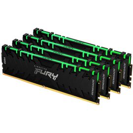 Модуль памяти для компьютера DDR4 32GB (4x8GB) 3200 MHz Renegade RGB Black Kingston Fury (ex.HyperX) (KF432C16RBAK4/32)