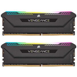 Модуль памяти для компьютера DDR4 16GB (2x8GB) 3200 MHz Vengeance RGB PRO Black Corsair (CMH16GX4M2E3200C16)