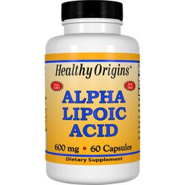 Антиоксидант Healthy Origins Альфа-Липоевая Кислота 600мг, 60 капсул (HO35090)