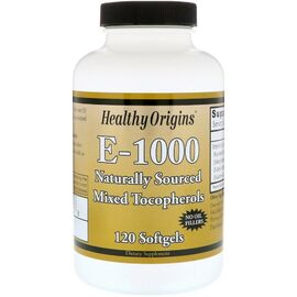 Витамин Healthy Origins Витамин Е 1000IU, 120 желатиновых капсул (HO15150)