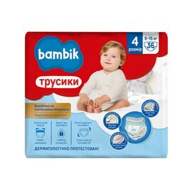 Подгузник Bambik трусики 4 (9-15 кг) 36 шт (4823071652550)