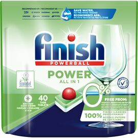 Таблетки для посудомийних машин Finish Power All in One 0% 40 шт. (5900627092424)