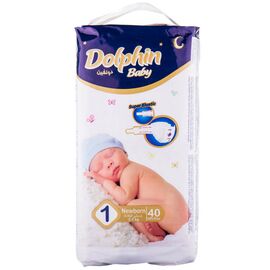 Подгузники Dolphin Newborn 2-5 кг 40 шт (8680131204038)