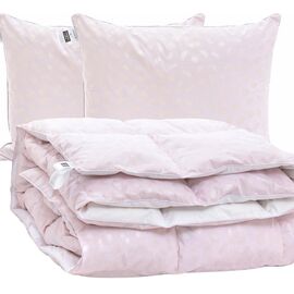 Одеяло MirSon Набор №2169 Bio-Pink Зима 90% пух одеяло 220х240+подушки (2200003025620)