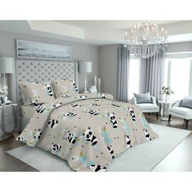 Постільна білизна MirSon Бязь 17-0504 Panda is gray King Size (2200003617306)