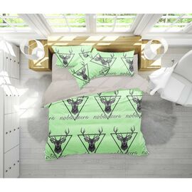 Постельное белье MirSon Бязь 17-0515 Noble deers lime Двуспальный (2200003642094)