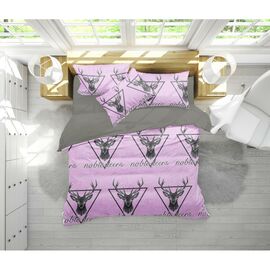 Постільна білизна MirSon Бязь 17-0516 Noble deers pink King Size (2200003644661)