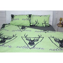 Постільна білизна MirSon Бязь Ranforce Elite 17-0515 Noble deers lime King Size (2200004706832)