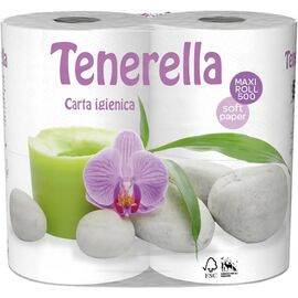 Туалетная бумага Tenerella Maxi Roll 2 слоя 500 отрывов 4 рулона (8021161009307)