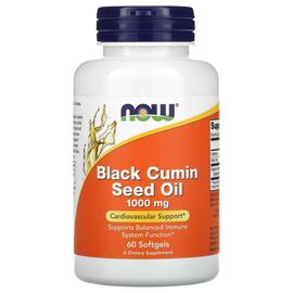 Травы Now Foods Масло семян черного тмина, 1000 мг, Black Cumin Seed Oil, 60 гелевых (NOW-01711)