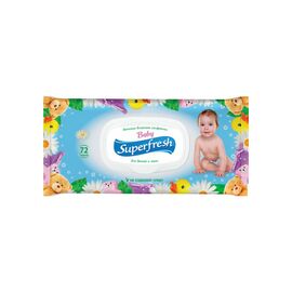 Детские влажные салфетки Superfresh Baby chamomile с клапаном 72 шт (4820048488044)